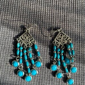 Handmade dangly earrings from Caribbean